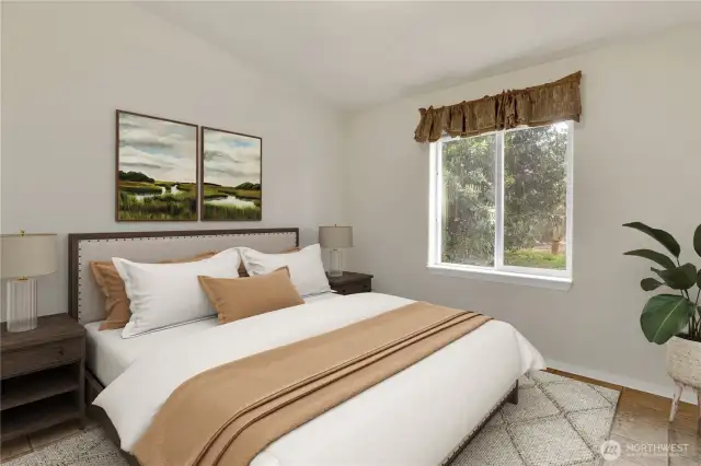 Virtual Staged 2nd bedroom.
