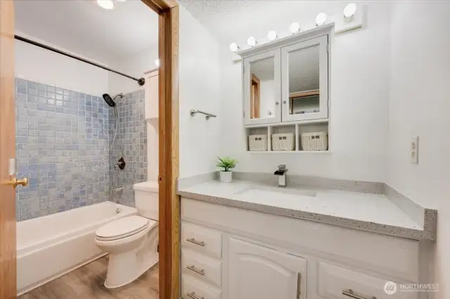 Updated Bathroom with Quartz Countertop