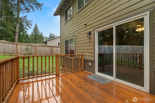 This newer deck is great for gatherings!