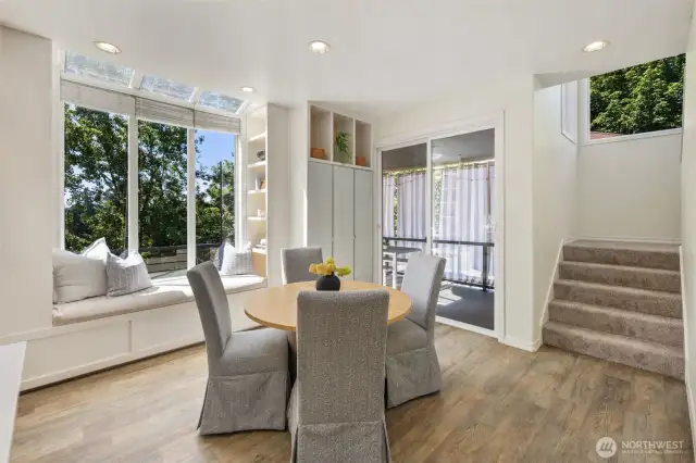 Breakfast nook in kitchen