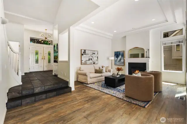 Spacious entry and formal living room