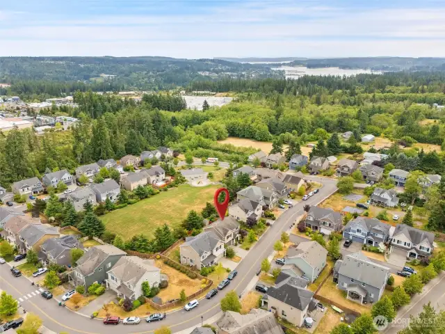 This home's location offers the perk of park access and the additional buffer between neighbors.