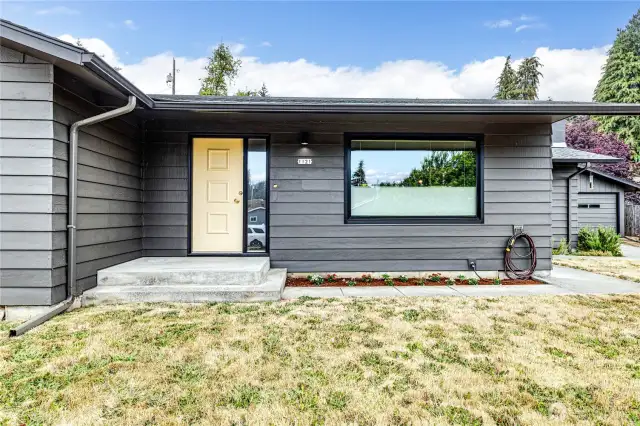 Front Entry with Sidewalk
