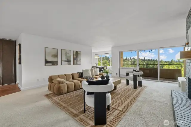 Generously sized with territorial views, this living space offers the perfect setting to relax or entertain.