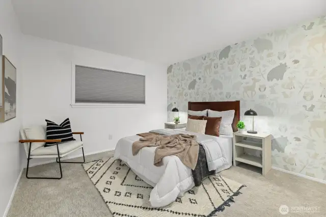 The second bedroom offers plenty of space for guests, work, or play.