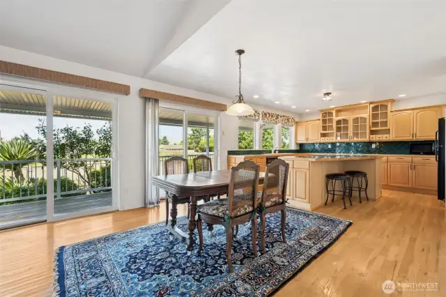 Plenty of room for a big dining table.