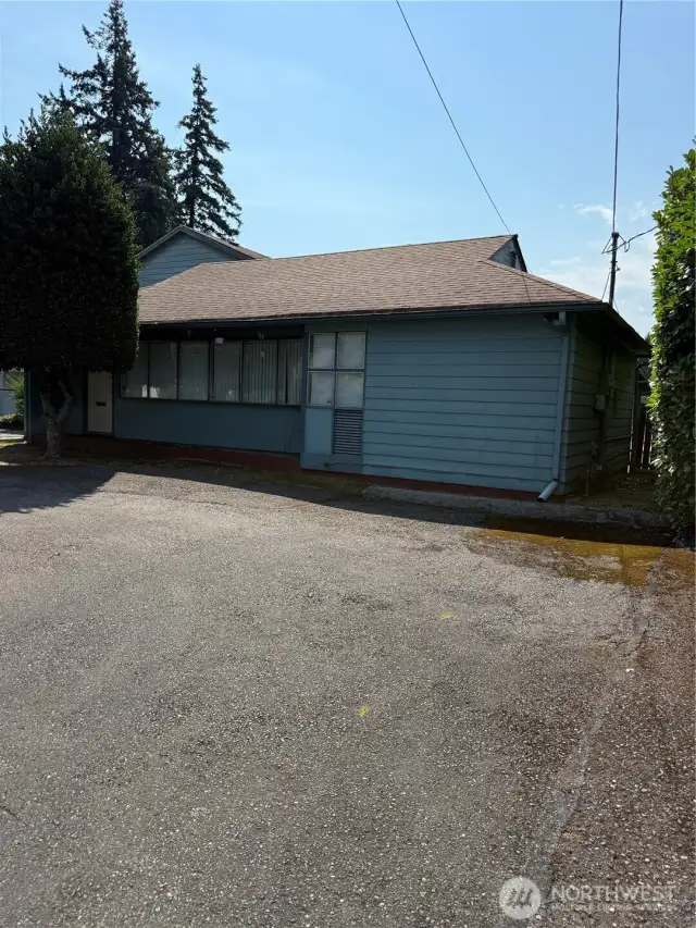 North side of the home