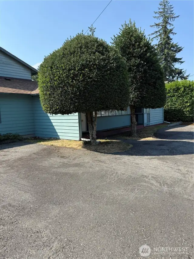 Ample parking in the front of the home