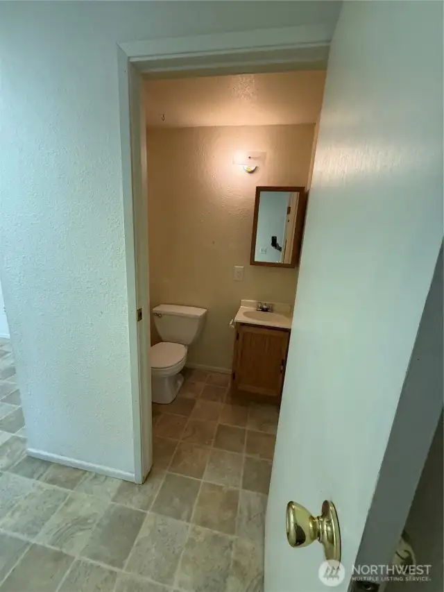 Half bath in the hall