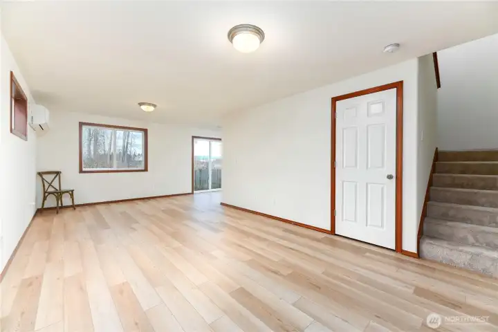 large living room with main floor A/C