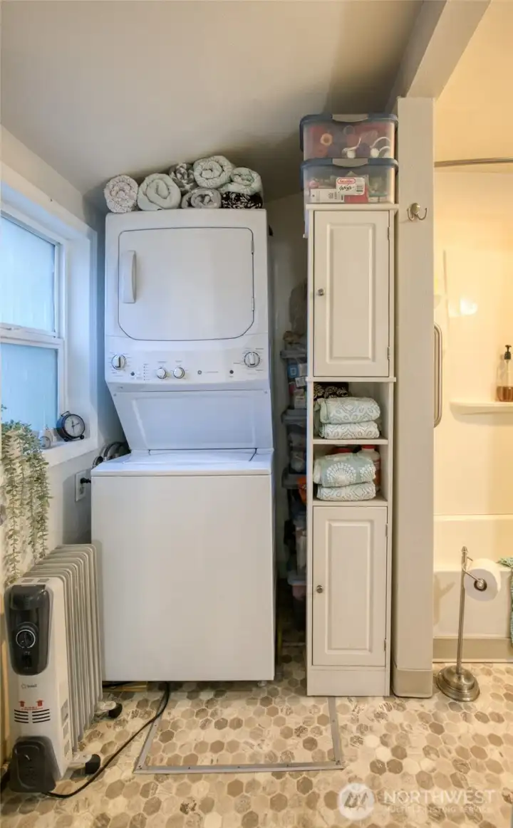 Washer and Dryer in Bathroom