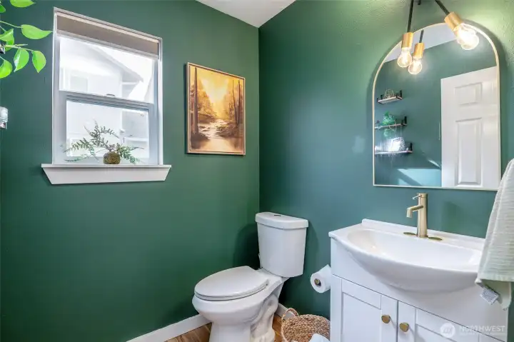 New mirror and faucet