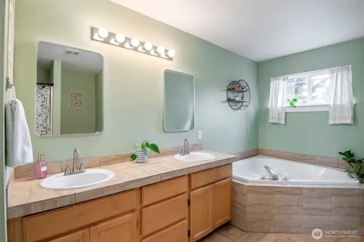 Soaking tub and shower