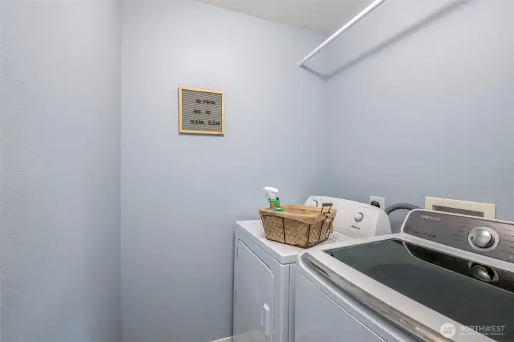 Upstairs laundry room