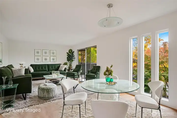 Virtually staged living room