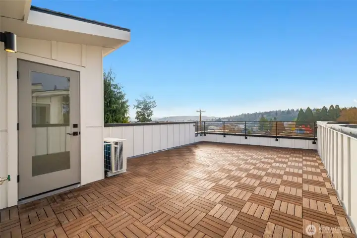 Entertainment size rooftop deck offers beautiful territorial views!