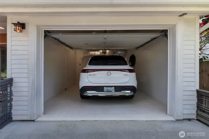Nice sized one car attached garage, there is also an abundance of street parking.