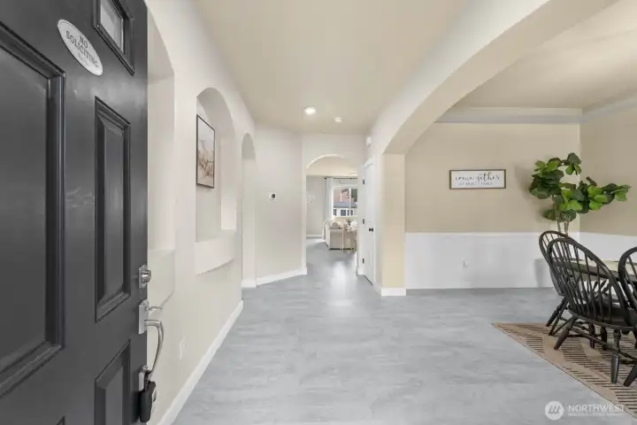 Luxe entryway and foyer