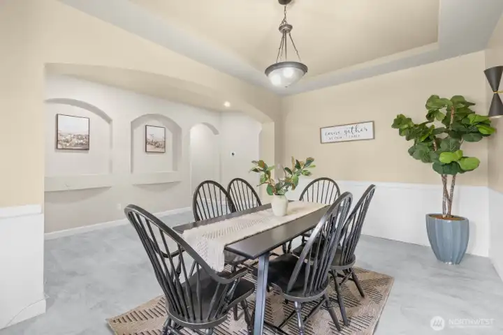 Large dining room off entry