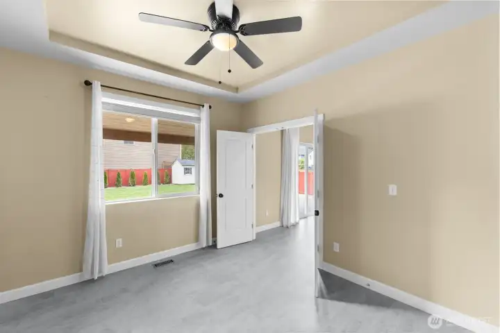 Office or guest bedroom off of kitchen