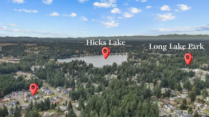 Minutes from Hicks and Long Lake