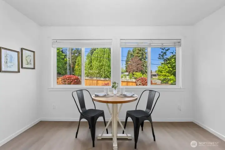 Dining space with great natural light