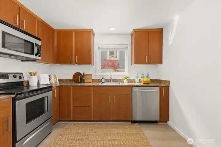Kitchen with lots of cabinets and storage