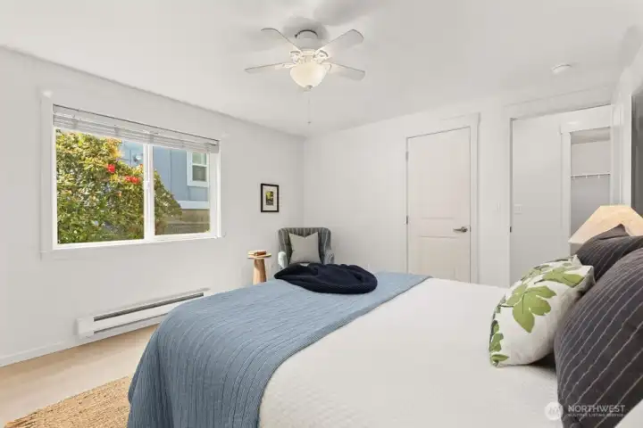 Primary bedroom with great natural light