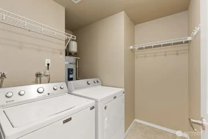 Laundry room with brand new H20 heater