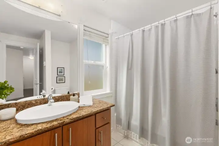 Bathroom connected to primary