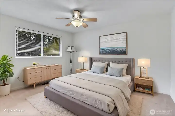 Primary bedroom - staged