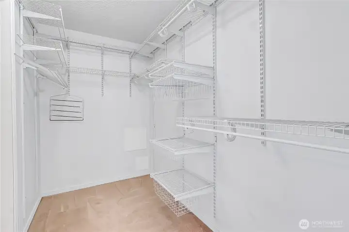 Primary walk-in closet