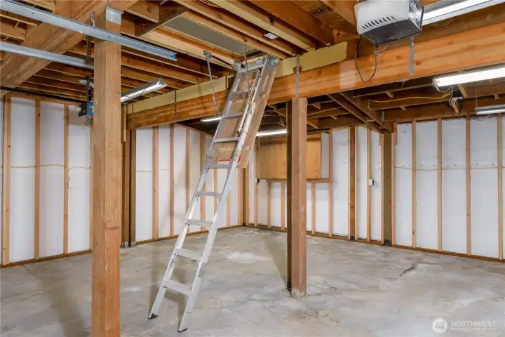 Ton of storage above garage