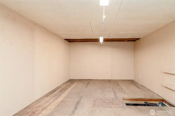 Ton of storage above garage