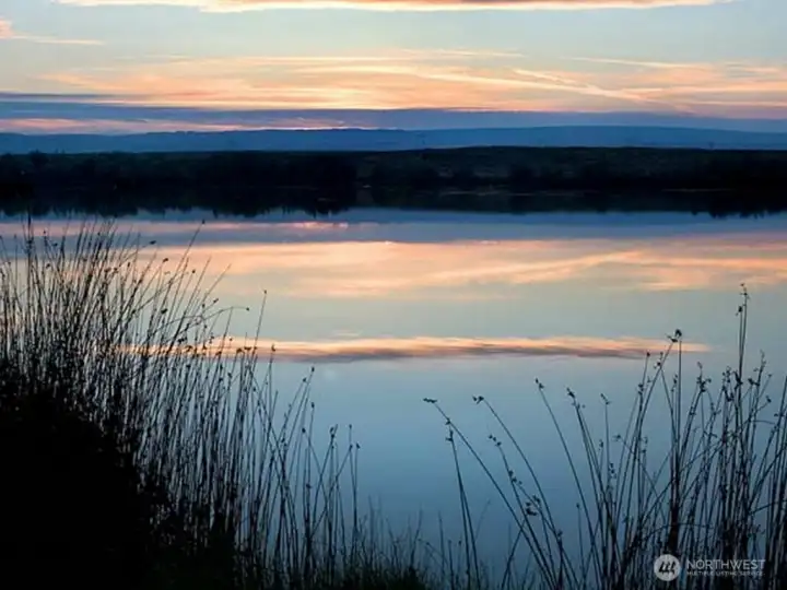 One of three lakes on the property.  60 acres of lakes offering fishing, duck hunting and home site lots with stunning views.