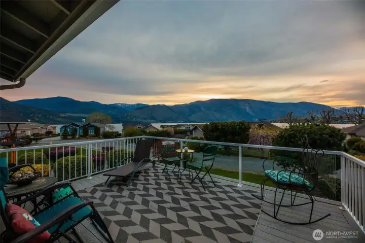 follow the view off of your owner suite Expansive deck