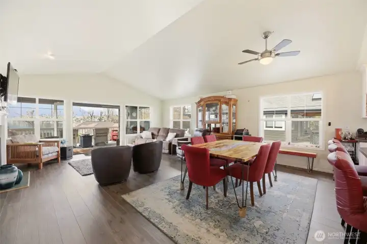 Open Concept Dining & Living Space