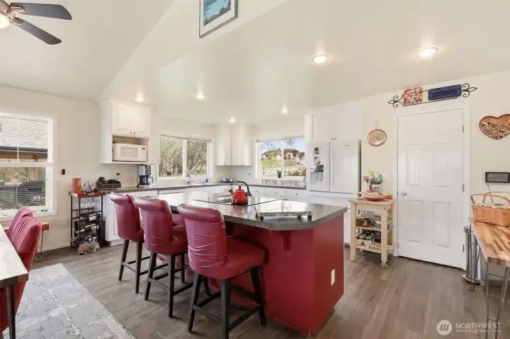 Seating to gather in the kitchen