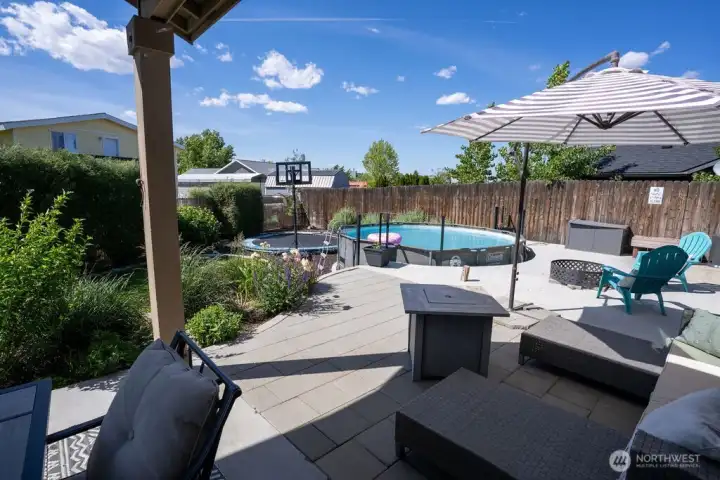 Enjoy your own slice of paradise from the covered back patio