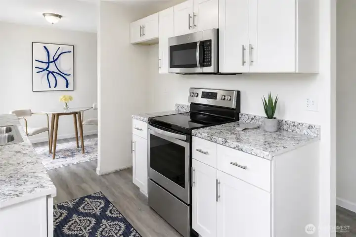 Light & Bright kitchen area!