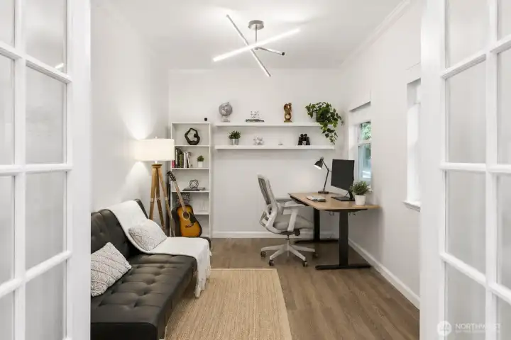Dedicated home office ideal for remote work or creative space Dedicated home office ideal for remote work or creative space