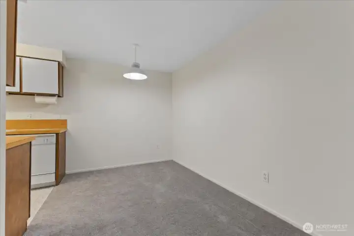 Dining room off of kitchen.