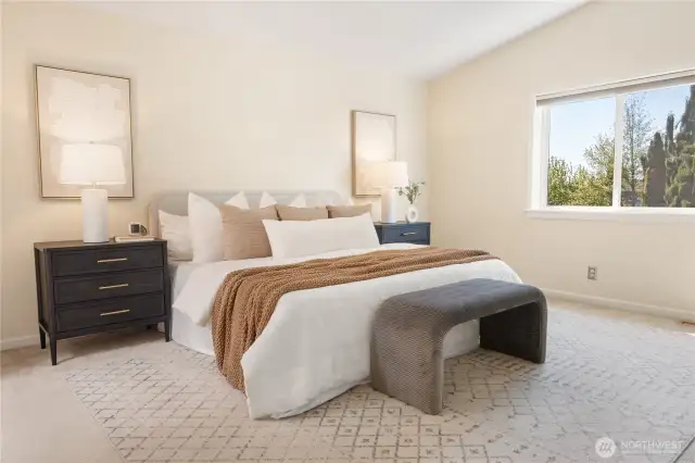 spacious primary suite