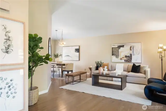 Vaulted Ceilings -  an extra-welcoming entrance with soaring ceilings that create an open, airy first impression.