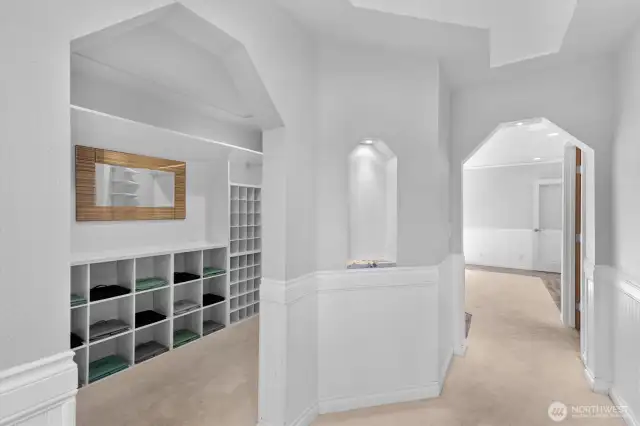 Walk in Closet with great shoe storage