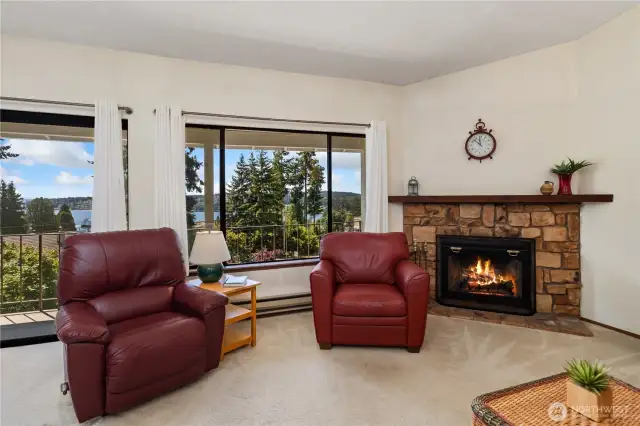 Wood burning fireplace, how romantic!