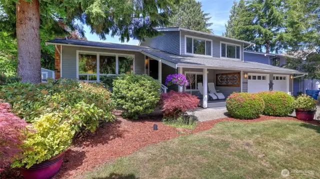 Welcome to this beautifully maintained tri-level home in the desirable Forest Estates community of Fairwood. This home features vaulted ceilings, hardwood floors & 2 cozy fireplaces that create an inviting atmosphere throughout. The updated kitchen is a chef’s dream, complete w/quartz countertops, stainless steel appliances & custom cabinetry. The lower-level living room & bonus den offer flexible living spaces perfect for entertaining or working from home. Outside, enjoy a fully fenced backyard w/an expansive deck, storage shed & RV parking beside the attached two-car garage. Enjoy all new windows, new furnace & AC for year round comfort, new electrical panel, newer exterior paint and so much more in this darling home!