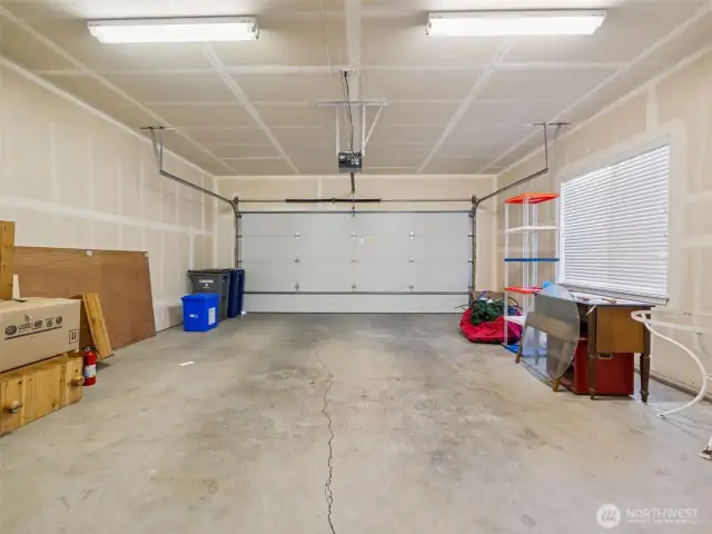 Extra deep two car garage with plenty of room for storage!