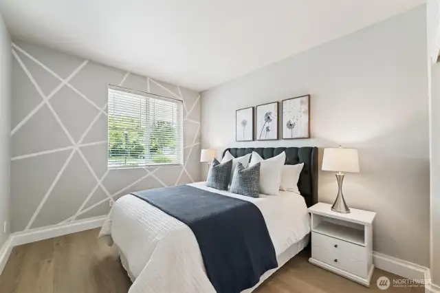 Bedroom 1 has plenty of room for your bed and furniture.