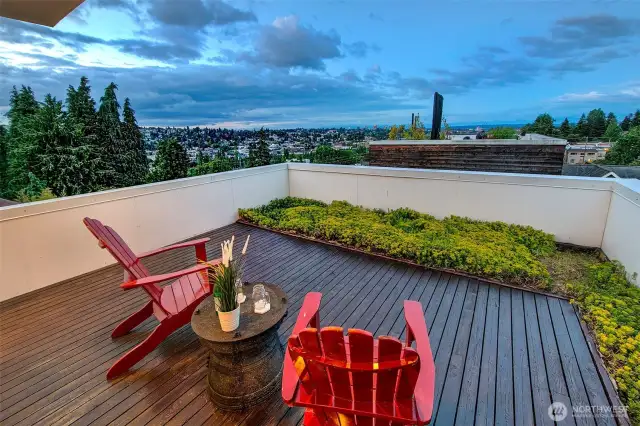 Private terrace, seamless living. An extension of the primary suite, this green-roof deck blurs the line between indoors and out—offering a secluded perch for sun-soaked mornings, quiet evenings, and everyday connection to nature.